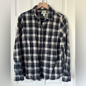 L.L. Bean Women’s Scotch Plaid Flannel Shirt, Relaxed